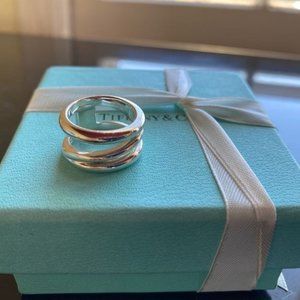 TIFFANY & CO Open Diagonal Ring Sz 4